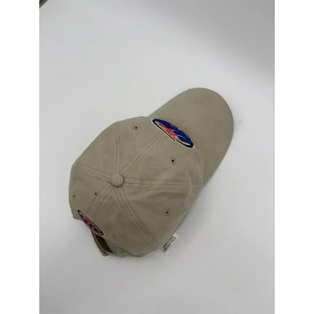 Vintage Miller Lite Logo Embroidered Beer Khaki Baseball Cap Hat Rare